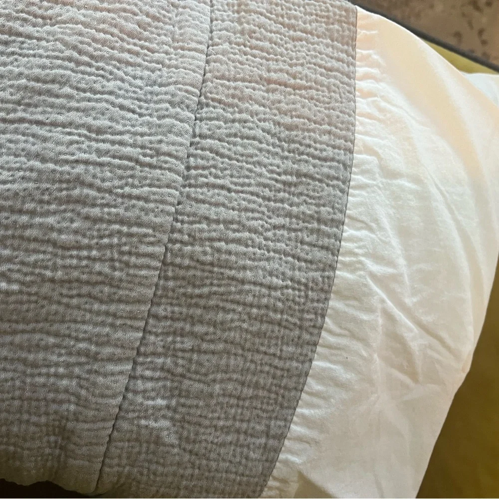 West Elm Textured king Bedskirt